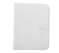 MAGICLULU Nail Drill Bits Bag 84 Holes Artificial Leather White Nail Drill Bit Storage Holder Bag Portable Shockproof Large Capacity for Salon Use and Travel
