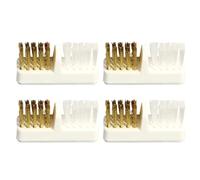 MAGICLULU Nail Drill Brush Set for Quick and Convenient Cleaning 4pcs with Copper Wire and Soft Plastic Handle of Nail Drill Bits and Root Canal Files Suitable for Home Manicure and Salon