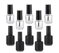 MAGICLULU Nail Polish Bottles Multi-purpose with Brush Empty Glass 10pcs 15ml and Leak-proof Reusable Nail Gel Containers Lightweight for Travel and Grooming the Go