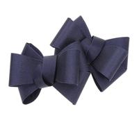 MAGICLULU Navy Blue Grosgrain Ribbon Bow Shoe Buckles Removable Decorative Clips for Wedding Flats and Celebration Footwear