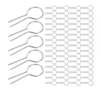 MAGICLULU Nichrome Hooks Easy Installation R-Shaped 200pcs High Temperature with High Temperature Alloy Material for Pendant Making Suitable for Ceramic and Glass, for Home DIY Enthusiasts