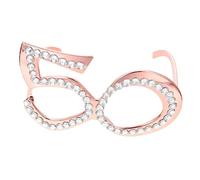 MAGICLULU Numeric Birthday Eyeglasses with Glitter Frame Reusable Novelty Party Wear Fun Photo Booth Prop for Birthday Celebrations and Group Photos