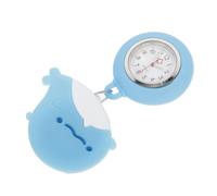 MAGICLULU Nurse Pocket Watch with Glow-in-The-Dark Flexible Band, Round Retractable Hanging Nurses Watch Whale Design for Women Medical Staff