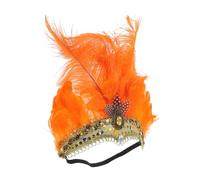 MAGICLULU Orange Plume Headband for Women Carnival Party Cosplay Costume Accessory Quick Topper Suitable for Pageant and Atmosphere Layout Makeup Prop