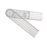 MAGICLULU Orthopedic PVC Rotary Goniometer 360 Degree Medical Angle Ruler Easy-Read Inch and Centimeter Marks for Physical Therapy and Joint Assessment