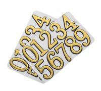 MAGICLULU Outdoor Address Stickers 2 Sets Gold Plastic Self-Adhesive Numbers for House Door and Apartment Mailbox