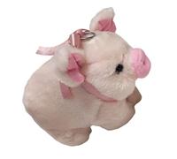 MAGICLULU Outdoor Messenger Bag Plush Student Bag Fashion Style Plush Material Suitable for Storing Daily Necessities Lightweight for Students and Casual Use Pig Modeling Design