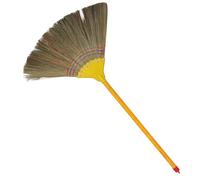 MAGICLULU Outdoor Soft Straw Broom for Patio and Garden, Handmade Detachable Handle Yard Sweeping Brush, Lightweight Natural Straw Push Broom for Indoor and Outdoor Cleaning