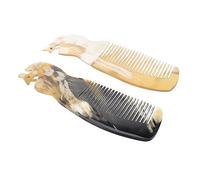 MAGICLULU Ox Horn Comb Hair Scalp Massager 2Pcs Phoenix Modelling 17.5Cm Anti-Static Smoothing Hair Retro Styling Tool