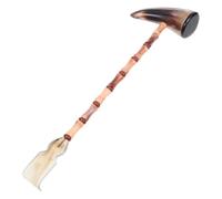MAGICLULU Ox Horn Massaging Hammer Back Scratcher Natural Ox Horn Brown Body Massage Back Scratching for People of Ages
