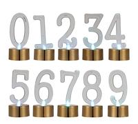 MAGICLULU Pack of 10 Number Candles 0-9 LED Birthday Candles Flameless Smokeless Glow Candles for Christmas Cake Decoration Golden