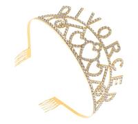 MAGICLULU Party Crown for Women - Rhinestone Divorced Tiara with Baroque Style - Headpiece for Single Celebration Events