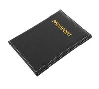 MAGICLULU Passport Holder with Wear Resistance and Convenient to Use Features Black Artificial Leather Simple Design and Delicate Style, for Travel Document Protection