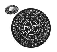 MAGICLULU Pentagram Rubber Pendulum Board Mat with Alphabet and Numbers Smooth Edges Divination Mat for Home Altar Decoration Practical Divination Board for Astrology and Tarot Enthusiasts