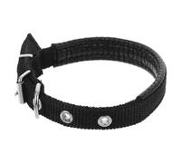 MAGICLULU Pet Collar Adjustable Soft Polyester Foam Collar with Alloy Buckle, Black, for Cats and Puppies, Stylish Neck Decor