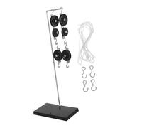 MAGICLULU Physics Experiment Pulley System Kit with Stable Mounted Base for Middle School Science Teaching Includes Single and Double Pulleys with Ropes Compatible for Diverse Mechanical and