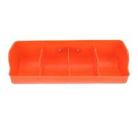 MAGICLULU Pig Feeder Pig Manger for Farm Use 4-compartment Break Resistance Wear Resistance Orange Pp Plastic Random Style