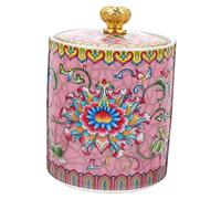MAGICLULU Pink Ceramic Tea Jar Tea Holder with Lid Portable Size Keeps Food Fresh Home Storage Accessory