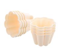 MAGICLULU Plastic 8Pcs Flower Jelly and Pudding Moulds for Baking Freezing Mini Creative Dessert Moulds for Cakes Chocolates and Custard