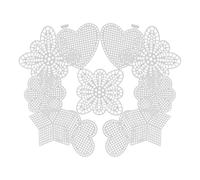 MAGICLULU Plastic Canvas Mesh Sheets for DIY Hand Weaving and Embroidery Versatile Use for Making Decorations and Parent Interaction Product Accessories 25pcs Pe Material with Hearts and