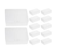 MAGICLULU Plastic Card Storage Boxes 12 Pcs with Dustproof and Stackable Design for Playing Cards and Scrapbooking Supplies for Travel