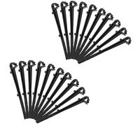 MAGICLULU Plastic Gutter Mesh Fixing Clips for Secure Fixation and Easy Installation 30pcs with Straight Hook Design Dark Leaf Guard Clips for Rain Gutter Maintenance on Commercial