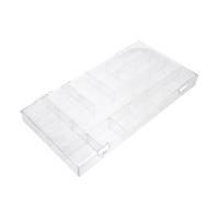 MAGICLULU Plastic Manicure Tool Holder with Enough Grids, Practical Nail Art Tools Storage Box, Easy to Open and Close, Simple Style Organizer for Home or Salon Use