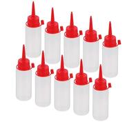MAGICLULU Plastic Squeeze Bottles and Secure Cap 10pcs with Precision Needle Tip Mini Condiment and Paint Applicator Bottles for Storing Acrylic Paint, Pouring Glue, and Crafts Projects