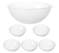 MAGICLULU Plastic Wash Basins Small Round Facial Cleansing Bowls 6pcs with Dual Handle Design Versatile Use with Easy Mobility for Dormitory Wash Basin Stations