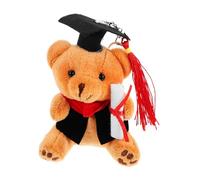 MAGICLULU Plush Doctor Bear Keychain Pendant Lightweight Stuffed Bear Doll Ornament for Graduation for Bags and Purses Cute Key Ring Charm for Decor