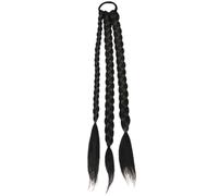 MAGICLULU Ponytail Temperature Piece Hair Braided Braid Extension 45cm Synthetic Three-strand High Resistant Long Braided Hair for Women