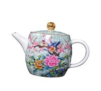 MAGICLULU Porcelain Teapot Ceramic Tea Kettle with Hand Painted Floral Design, Heat Resistant Teaware Featuring Fine Workmanship, for Home and Office Use, Unique Single Teapot Random Color