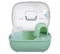MAGICLULU Portable 2-tier Abs Hamster Cage with Space Saving Design and Breathable Environment, Includes Silent Exercise Wheel and Water Bottle, for Small Spaces and Travel
