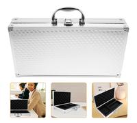 MAGICLULU Portable Aluminum Alloy Microphone Storage Box with Shockproof Sponge Interior Anti-Scratch Protective Case for Handheld Mic and Audio Card Lightweight Carrier for Ktv and Wireless