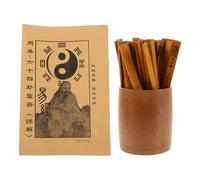 MAGICLULU Portable Bamboo Fortune Telling Sticks and Khaki Colour with Drawstick Mechanism, Traditional Chinese Design for Classrooms and Group Teaching in Divination and Cultural Learning