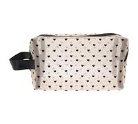 MAGICLULU Portable Beige Toiletry Bag for Women Made of Sturdy Nylon Net Yarn with Rational Space Design and Lightweight Structure, for Outdoor Activities and Traveling Makeup Storage