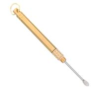 MAGICLULU Portable Ear Wax Remover Stainless Steel Ear Spoon with Texture Design and Foldable Rotatable Connection, Quick and Easy Earwax Cleaning Tool with Keychain for Travel