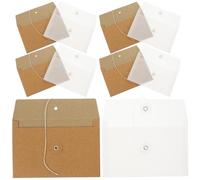 MAGICLULU Portable Envelopes Translucent Letter Envelopes 4.5x6.5 Inch Practical Lightweight Simple Tracing Paper Kraft Paper for Wedding Placeholders and Business Cards
