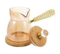 MAGICLULU Portable Glass Coffee Dripper Kettle with Side Handle Design and Anti-Slip Base, 350ml Capacity Multi-Purpose Brewing Vessel for Office and Coffee Shop Use