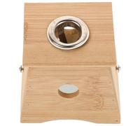 MAGICLULU Portable Moxibustion Box Moxa Sticks Box Burner Secure Fixation Efficient Heat Dissipation Single Hole Design Khaki Wood The Go Relaxation Wellness