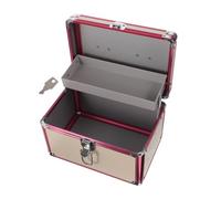 MAGICLULU Portable Pedicure Tool Box Small Hard Storage Case 24x16x16cm Metal Carrying Suitcase Multi-purpose Foot Spa Organizer for Beauty Therapist and Salon Use