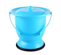 MAGICLULU Portable Plastic Bedpan Urinal Pot with Lid and Handle, Small Size Household Spittoon for Women, Elderly, Thickened Material for Home and Travel Use