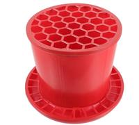 MAGICLULU Portable Poultry Feeding Bucket for Chicks and Quail, Anti-bird Brooder Feed Container with Hanging Trough for Small-scale Poultry Raising