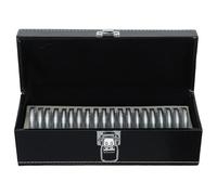 MAGICLULU Portable Transparent Coin Storage Box with Slab Capsules and Gasket Dustproof Protection Case for Numismatic Supplies Compact Organizer for Collectors and Beginners Space-Saving