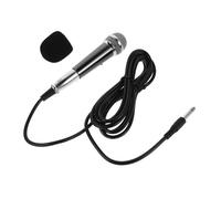 MAGICLULU Portable Wired Dynamic Microphone Mini Metal Handheld Mic for Outdoor Speakers Karaoke Singing Clear Sound Black Silver