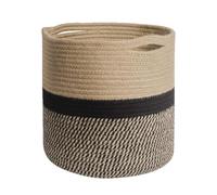 MAGICLULU Practical Storage Container Organizing Basket 30cm Diameter Cotton round Shape High-end Appearance Convenient to Store Books Sundries for Home Storage