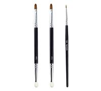 MAGICLULU Professional Concealer Brush Set with Tear Ditch Applicator, Supple and Comfortable Artificial Fiber, Flexible Sponge Material, Black Colour, for Travel Makeup and Precise Face