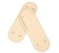 MAGICLULU Pu Crochet Handbag Base 30x10cm Khaki 2pcs with Holes