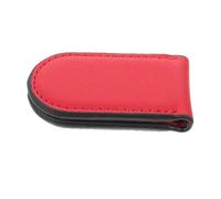 MAGICLULU Pu Leather Wallet with Money Clip for Men, Red Card Holder Purse Insert, Minimalist Cash and Credit Card Organizer Compatible with Business and Travel Use