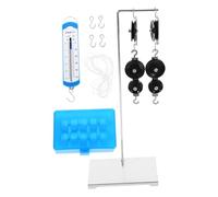 MAGICLULU Pulley Block and Bracket with Force Gauge and Weights Physics Teaching Tool for Mechanics Experiments Educational Kit for Students to Explore Pulley System Principles